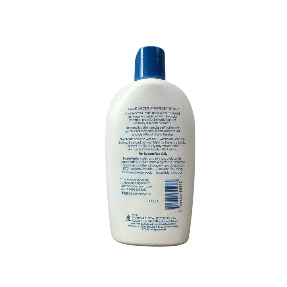 Vanicream Gentle Body Wash For Sensitive Skin 12 oz